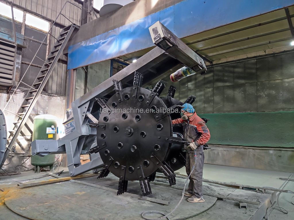 Τύπος τροχού Compost Turner Οργανικό λιπάσμα Φυτοποίηση Compost Machine με απλή λειτουργία