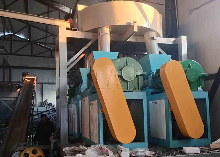 Γραμμή παραγωγής κόκκων λιπασμάτων με χλωριούχο αμμώνιο Γραμμή παραγωγής κόκκων για πρέσα κυλίνδρων σκόνης