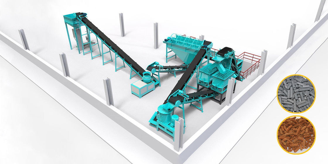 Ζωοτροφία και πουλερικά λιπαρά Γραμμή παραγωγής βιογόνων λιπασμάτων Γραμμή παραγωγής οργανικών λιπασμάτων