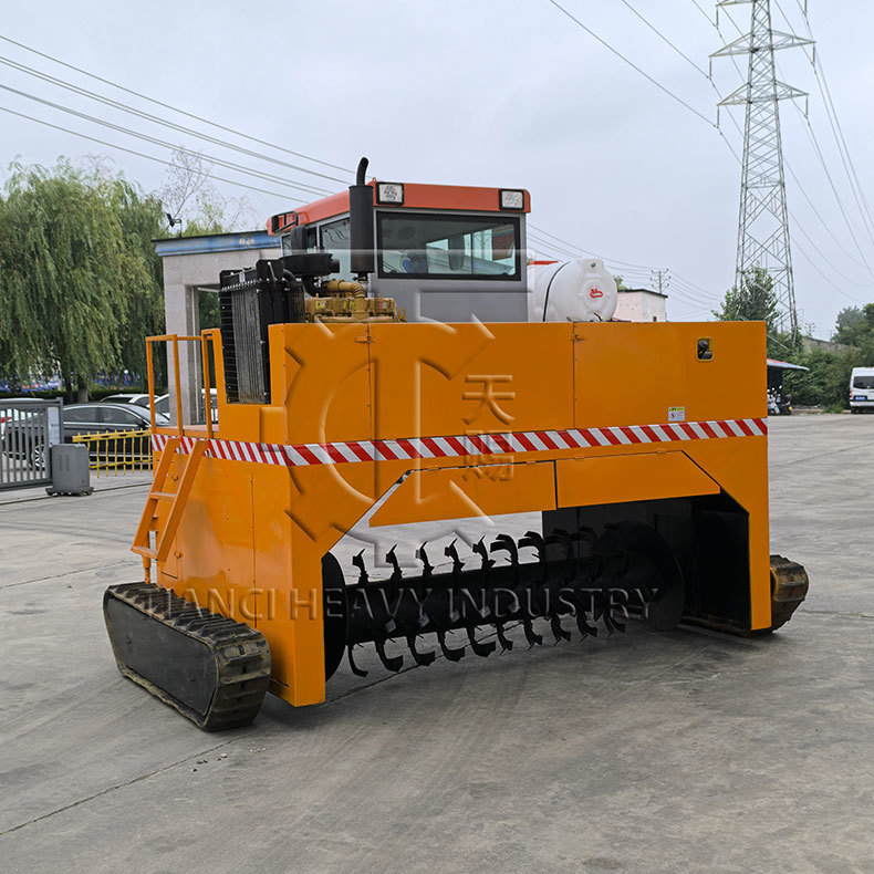 Κατασκευαστικό εργοστάσιο τύπου Crawler Οργανικό εξοπλισμό ζύμωσης κοπριάς Compost Turner