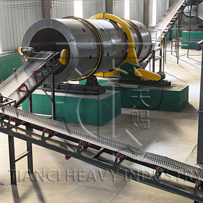 Sludge Treatment Drum Granulator Production Line Industrial Sewage Sludge Raw Material Granulating Machine
